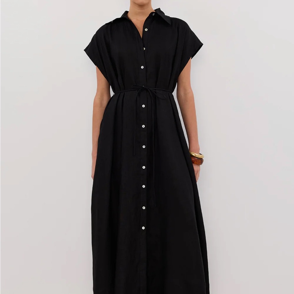 NWT DISSH LANA BLACK MIDI SHIRT DRESS